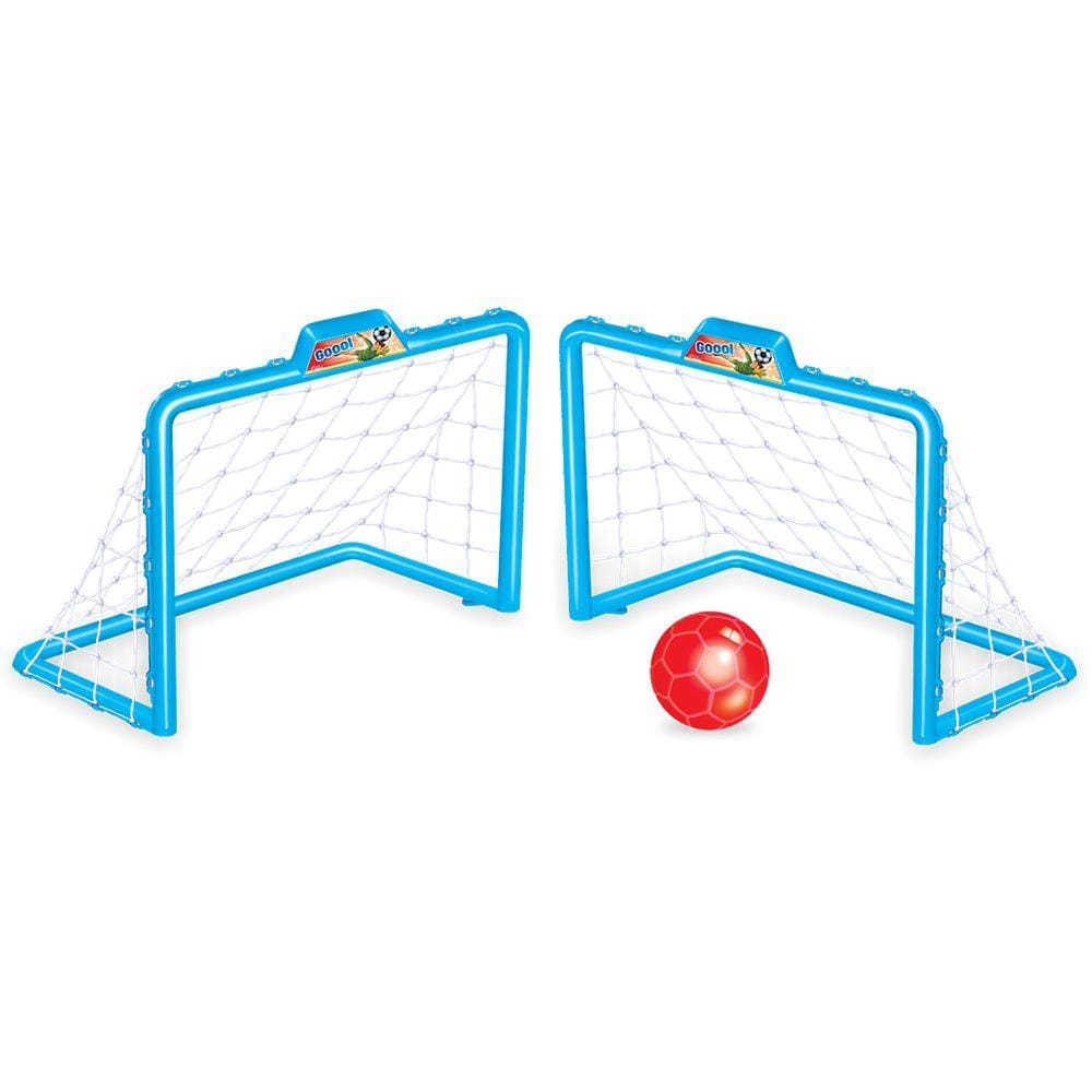 Kit Trave Gol De Futebol e Basquete Infantil Jogo Com 2 Bola