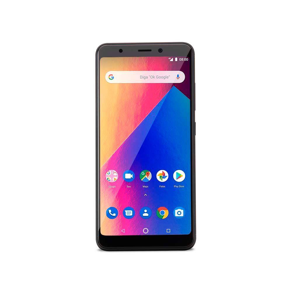 Smartphone Multilaser Ms60X Plus 2GB RAM 16Gb Tela 5,7 Pol. Android 8.1 Câmera 13Mp+8Mp Preto - P9083