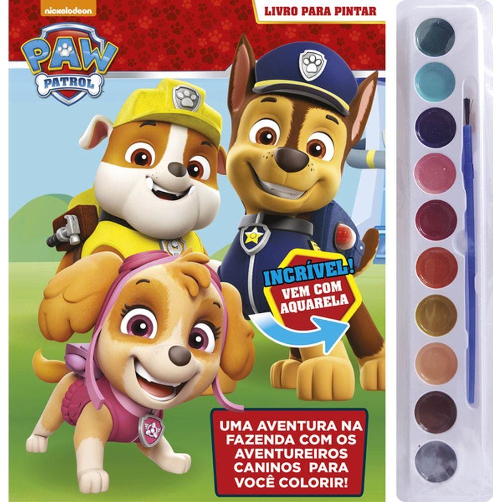 Patrulha Canina Livro para Pintar com Aquarela