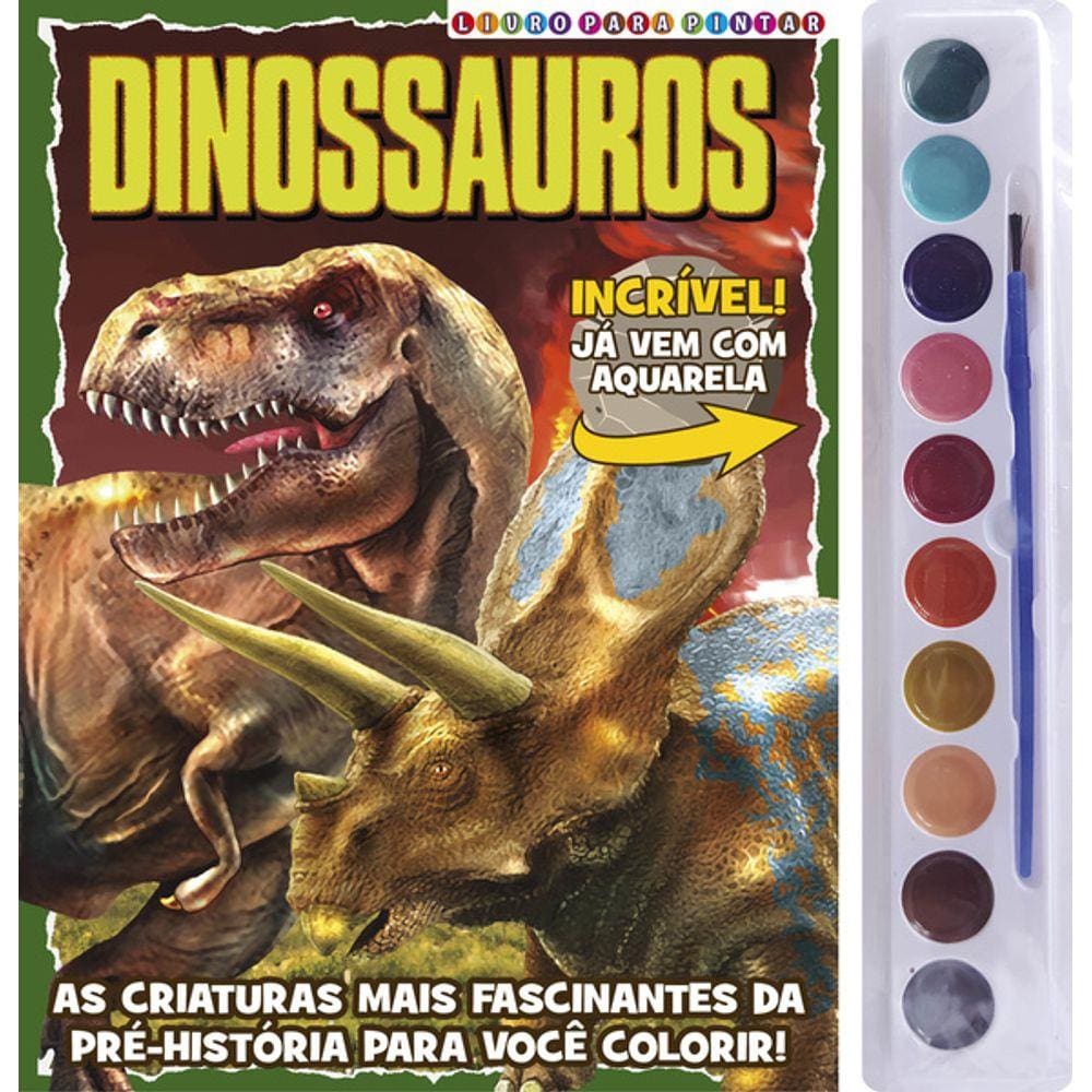 Dinossauros Livro para Pintar com Aquarela