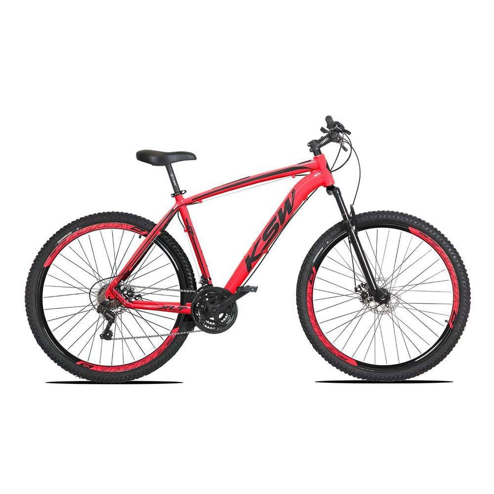 Bicicleta Aro 29 KSW XLT 21v Shimano Tourney Vermelho com Preto 15