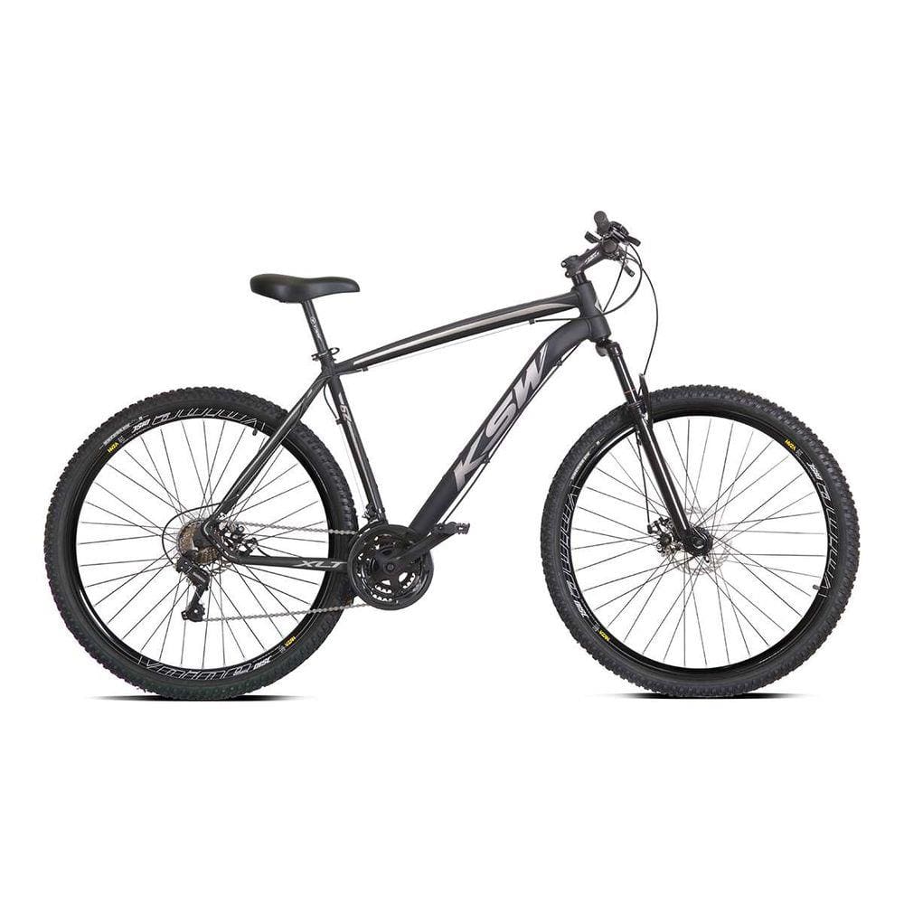 Bicicleta Aro 29 KSW XLT 21v Shimano Tourney Preto com Prata 21