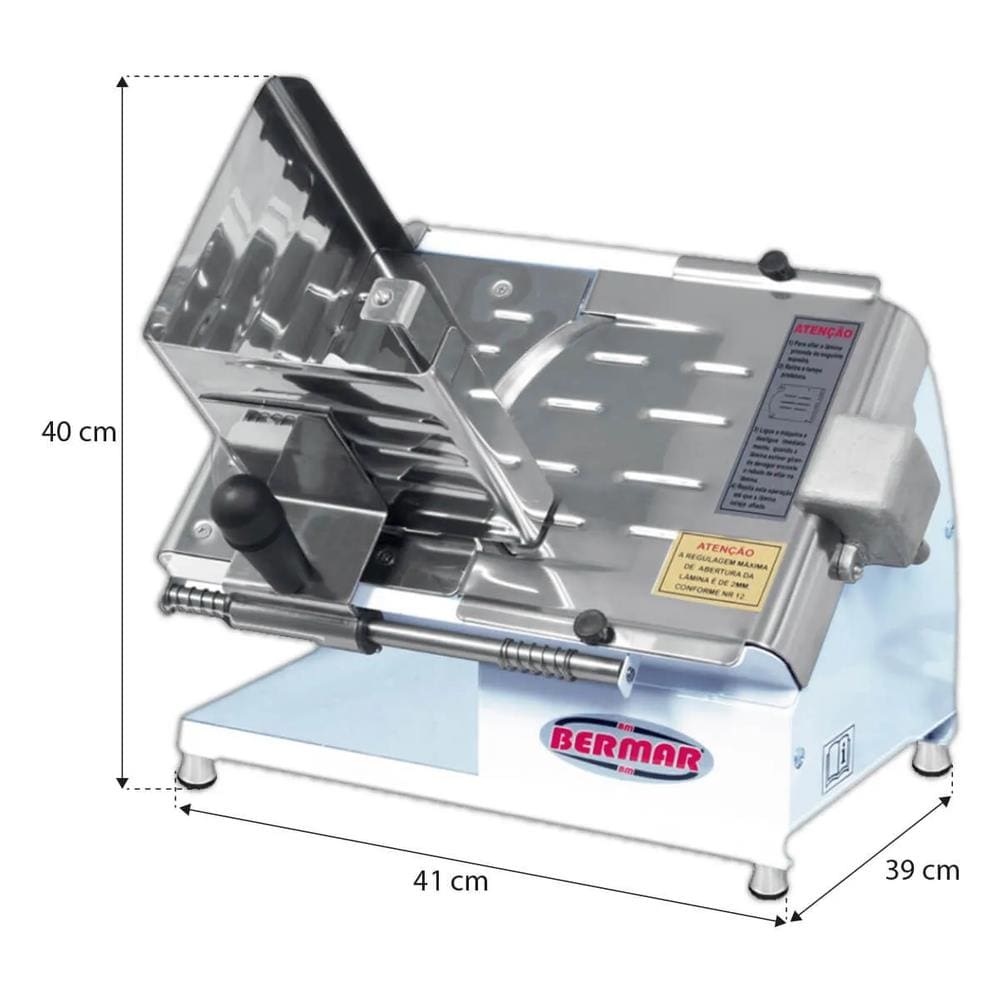 Fatiador Cortador De Frios Semi Automático 200mm Bm07 Bermar