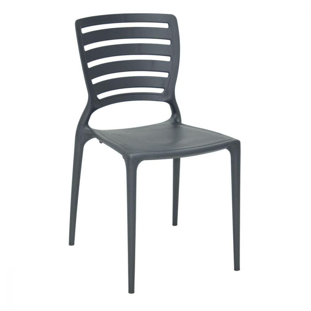 Cadeira Sofia Encosto Horizontal Grafite Tramontina 92237007