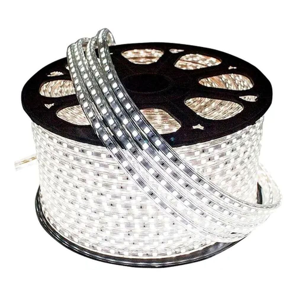 Mangueira Chata Fita Led 110V Branco Frio 6MM 1 Metro 4040
