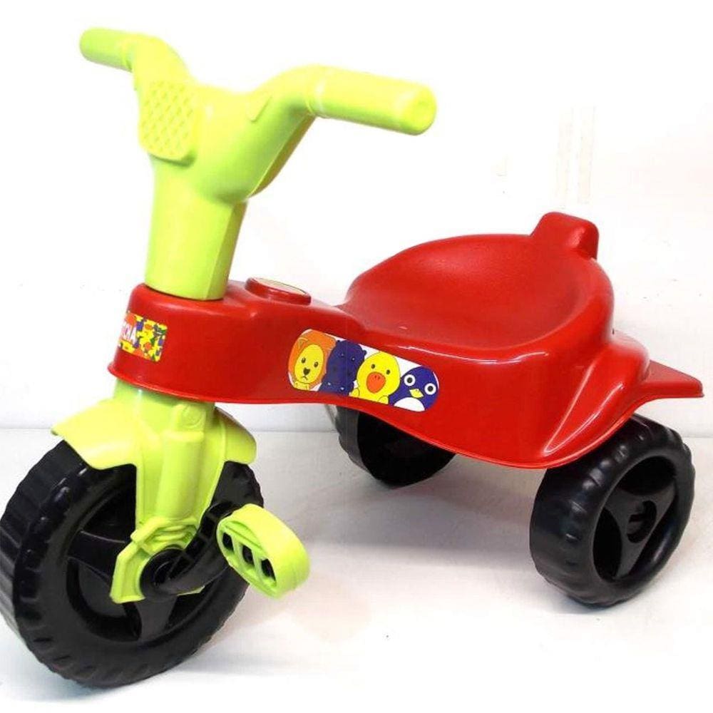 Triciclo Infantil Com Empurrador Motoca Passeio Vermelho