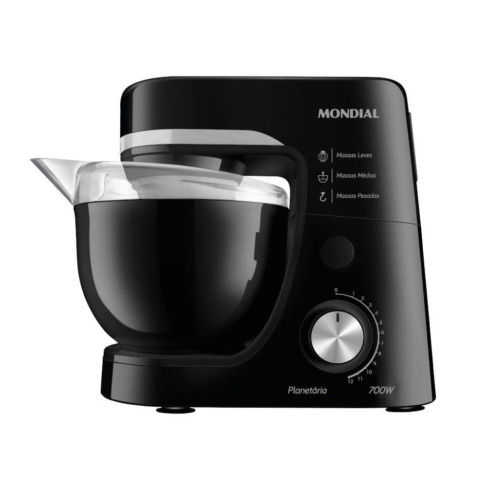Batedeira Planetaria Mondial 700W Preta BP-03-B