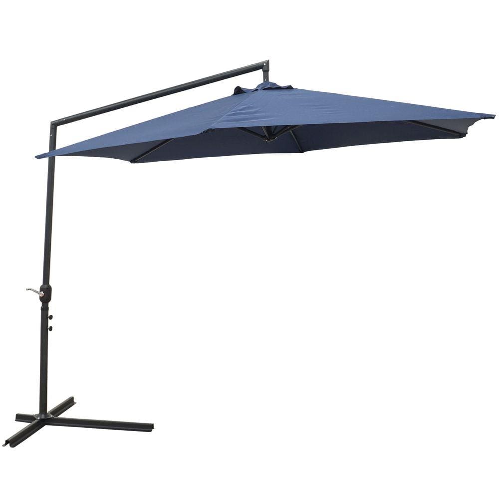 Ombrelone Lateral Suspenso 3M Jardim Piscina de Alumínio com Base e Manivela Importway IWOS-300