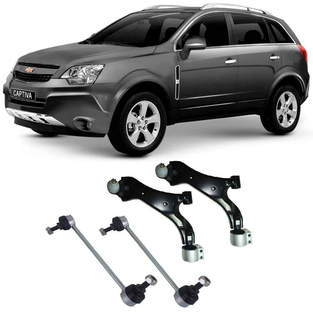 Bandeja + Bieleta Chevrolet Captiva Dianteira 2009 Até 2018 O Par