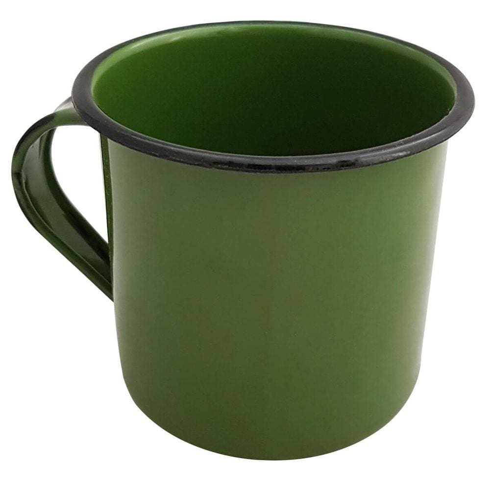 Caneca Esmaltada Xícara de Café Chá 400ml Caneca  Agata Caneca Verde