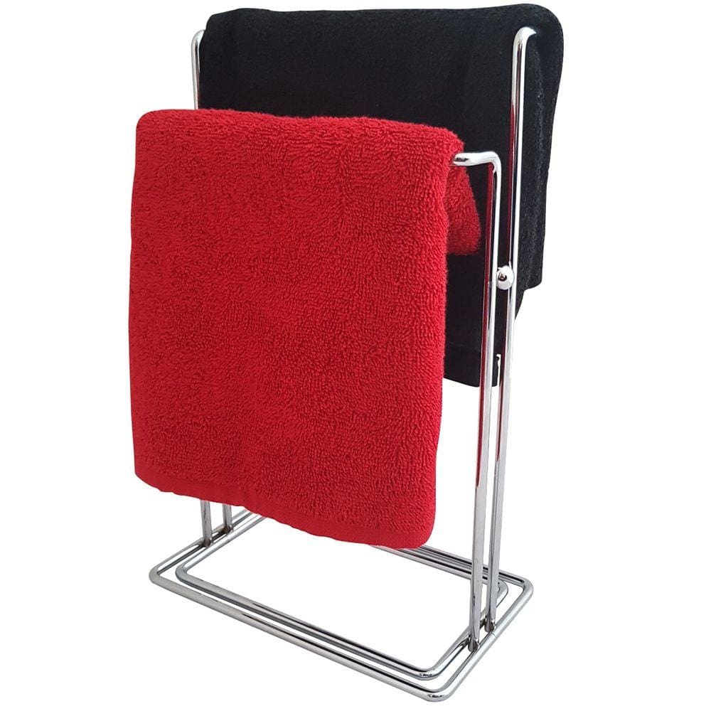 Toalheiro Suporte Duplo Porta Toalhas De Lavabo Banheiro