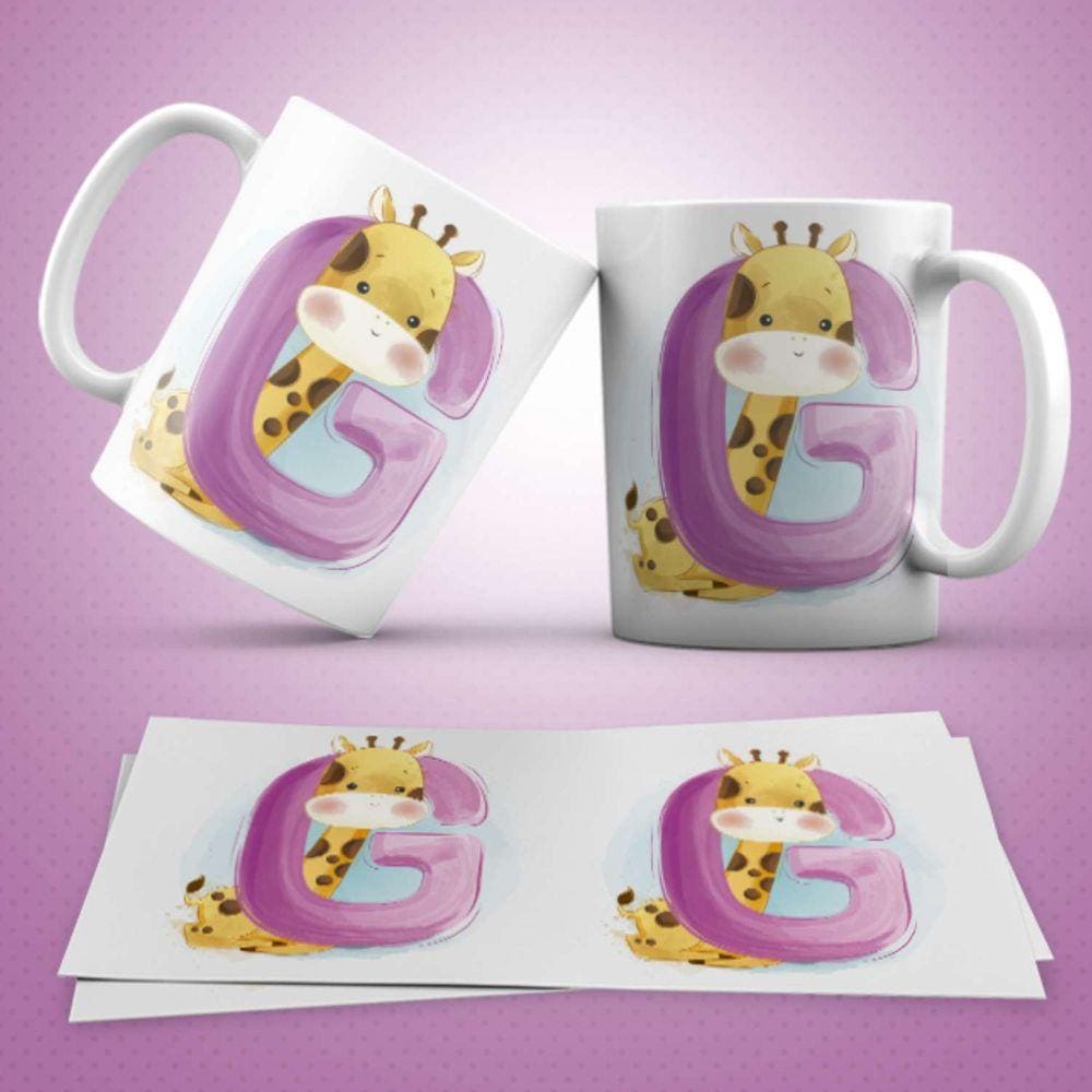 Caneca Personalizada Infantil Letra G
