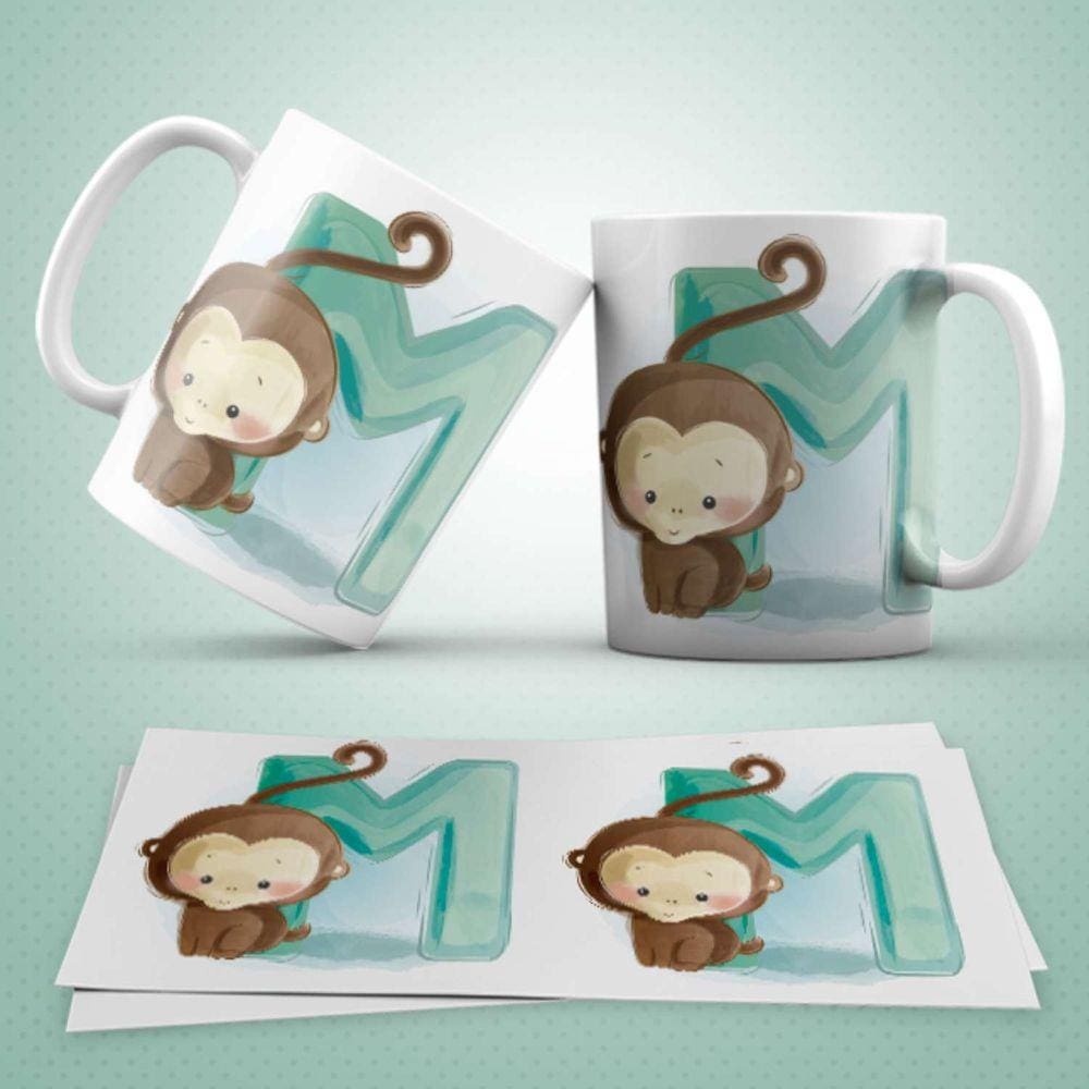 Caneca Personalizada Infantil Letra M