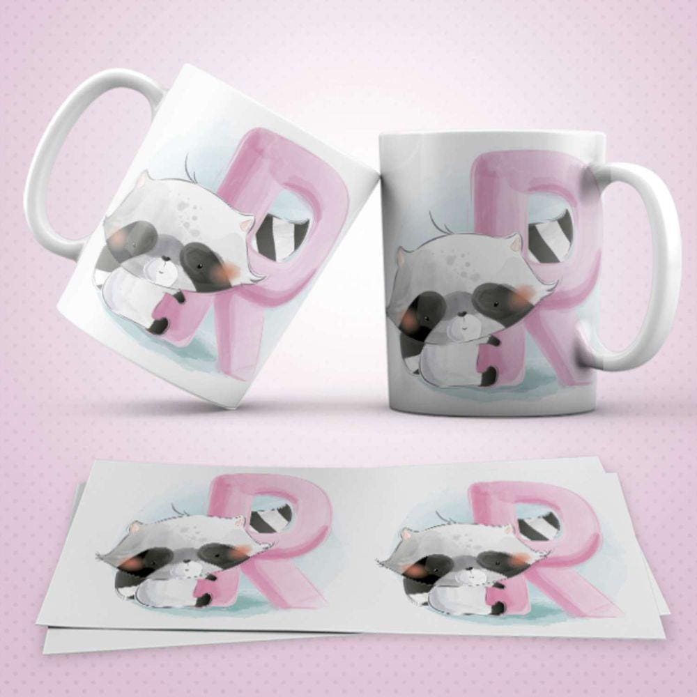 Caneca Personalizada Infantil Letra R