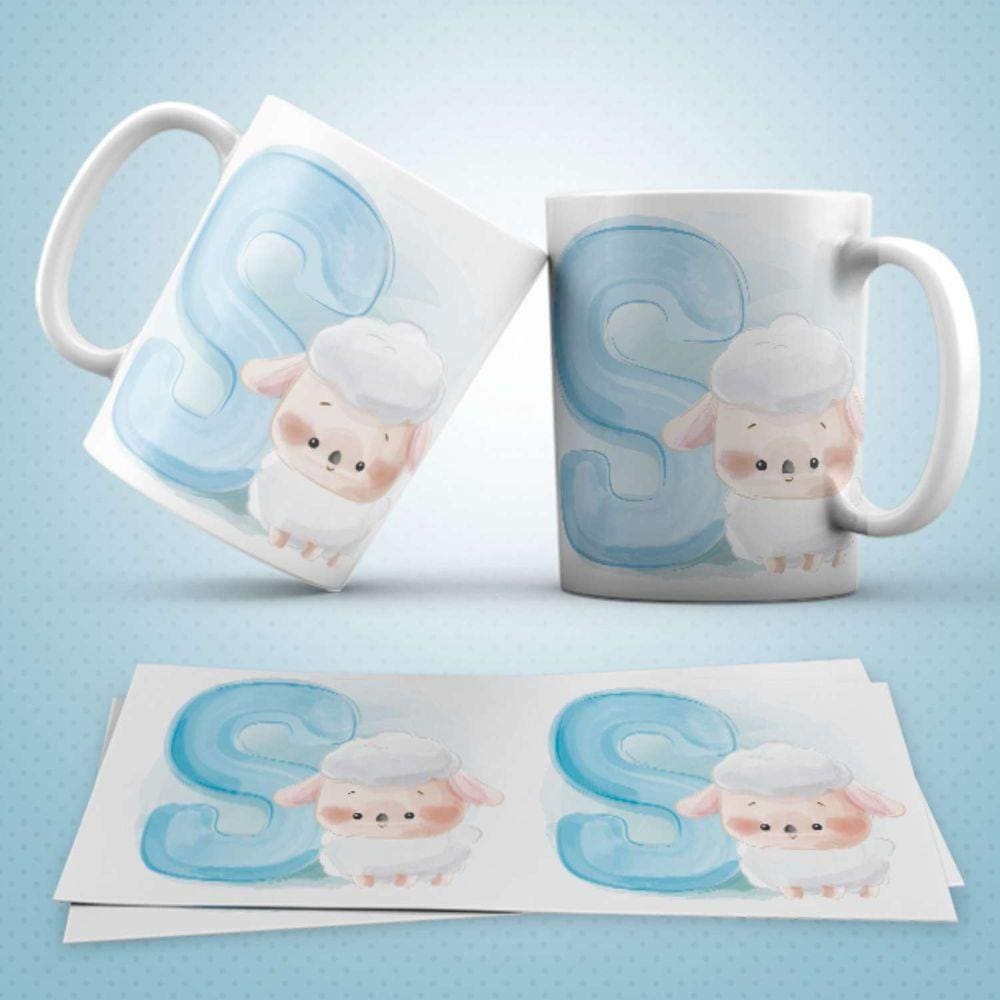 Caneca Personalizada Infantil Letra S