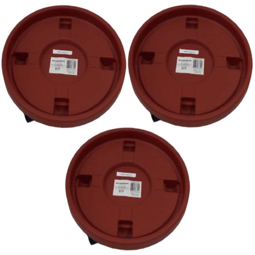 Kit Suporte Botijão De Gás Vaso de Flores Com Rodinhas 3 Pçs