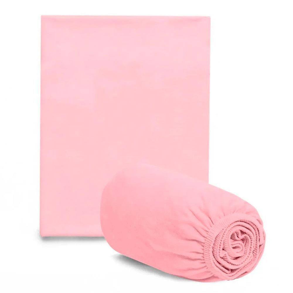 Lençol com Fronha para Mini Berço Hug A2047 - Rosa