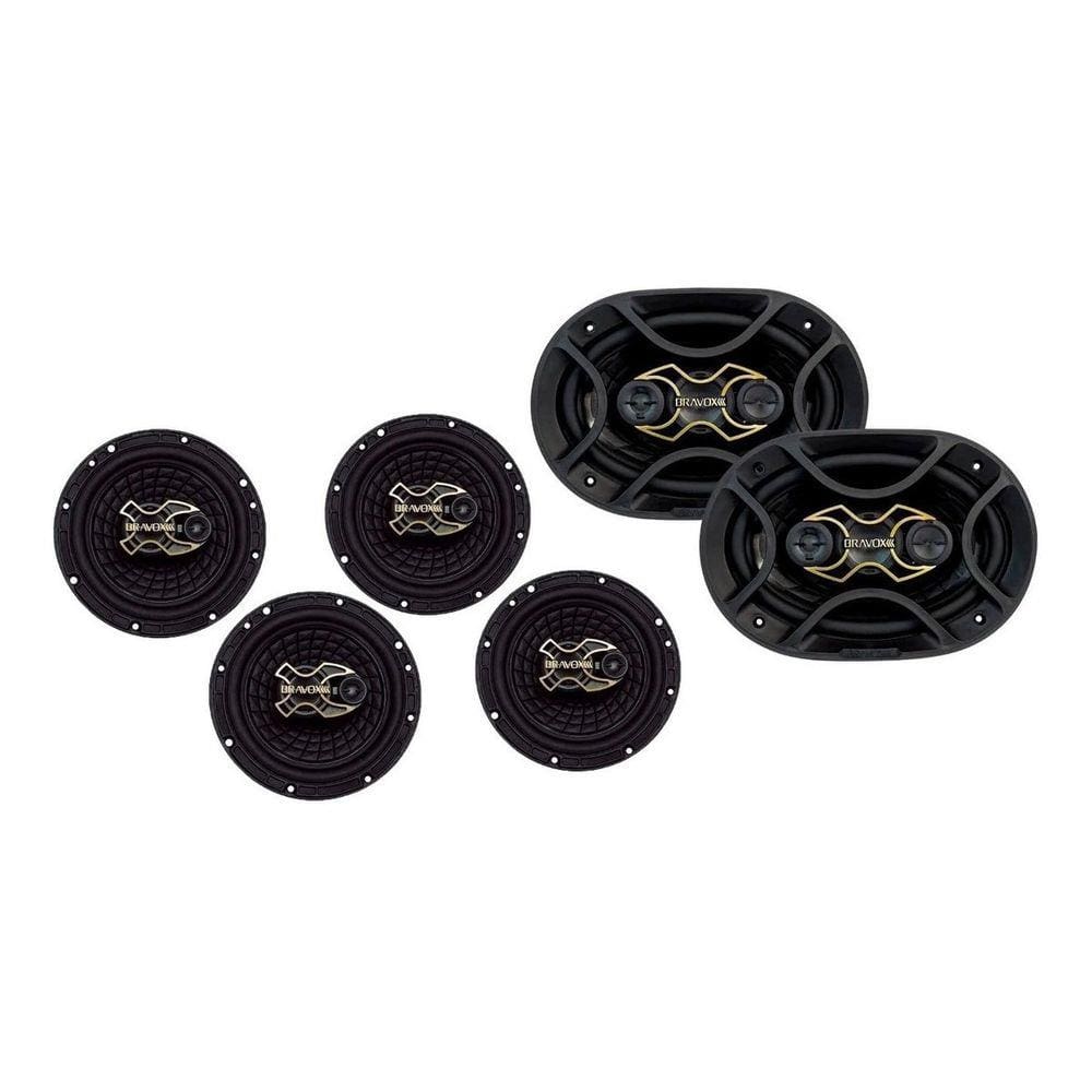 Alto Falante Bravox Kit Com 2 Pares B3x60x + 1 Par 6x9 B4x69