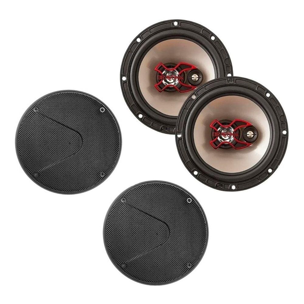 Par Auto Falante Triaxial Bravox 6 Polegadas B3x60x Com Tela
