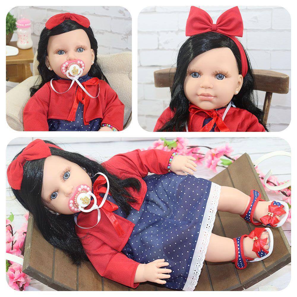 Boneca Bebê Reborn Muito Linda Vermelha Morena ários Itens - ShopJJ -  Brinquedos, Bebe Reborn e Utilidades