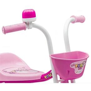 Triciclo Happy Pink 3 em 1 Xalingo