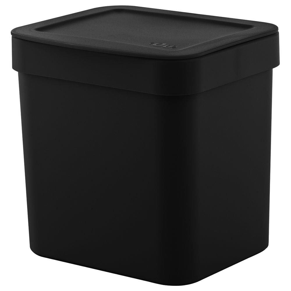 Lixeira de Pia Trium 4,7l Casa Lixeira de Cozinha Cesto para Lixo Lixeira Preta