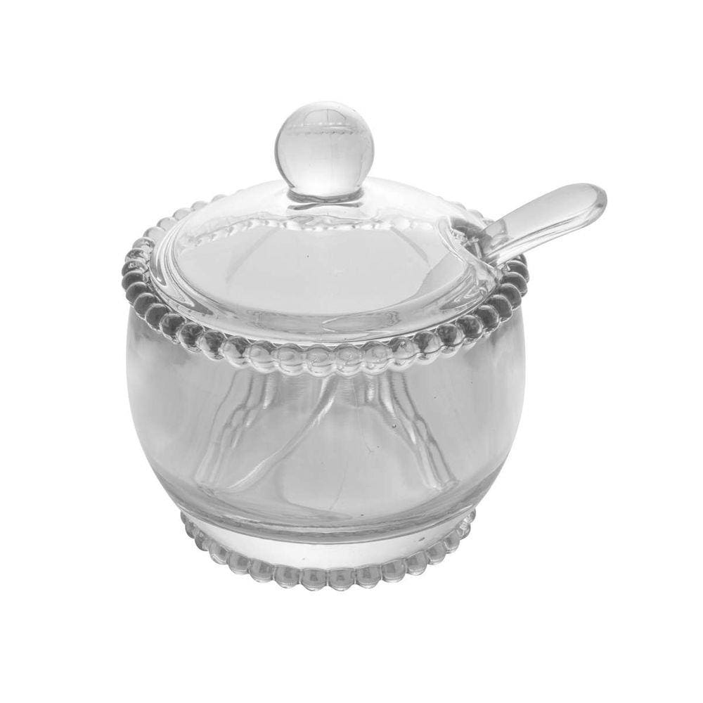 Açucareiro Cristal de Chumbo C/Colher Pearl Rojemac