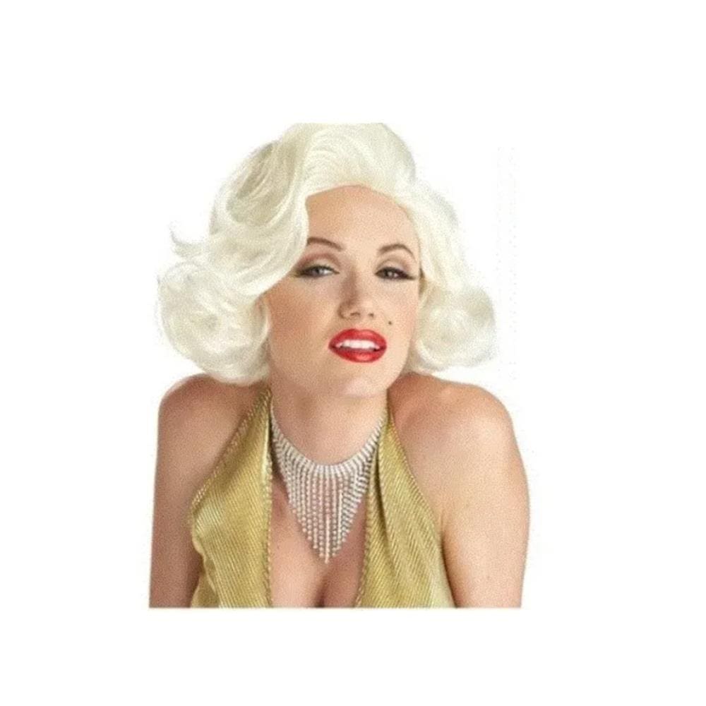 Fantasia Peruca Marilyn Monroe Cosplay Festas Eventos