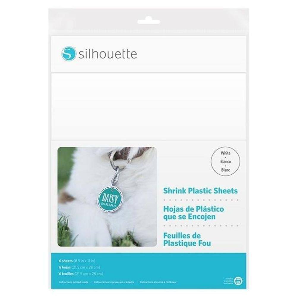 Mídia Encolhível para Pingentes - Silhouette - Branco - 21,5 X 28cm - 6 Folhas