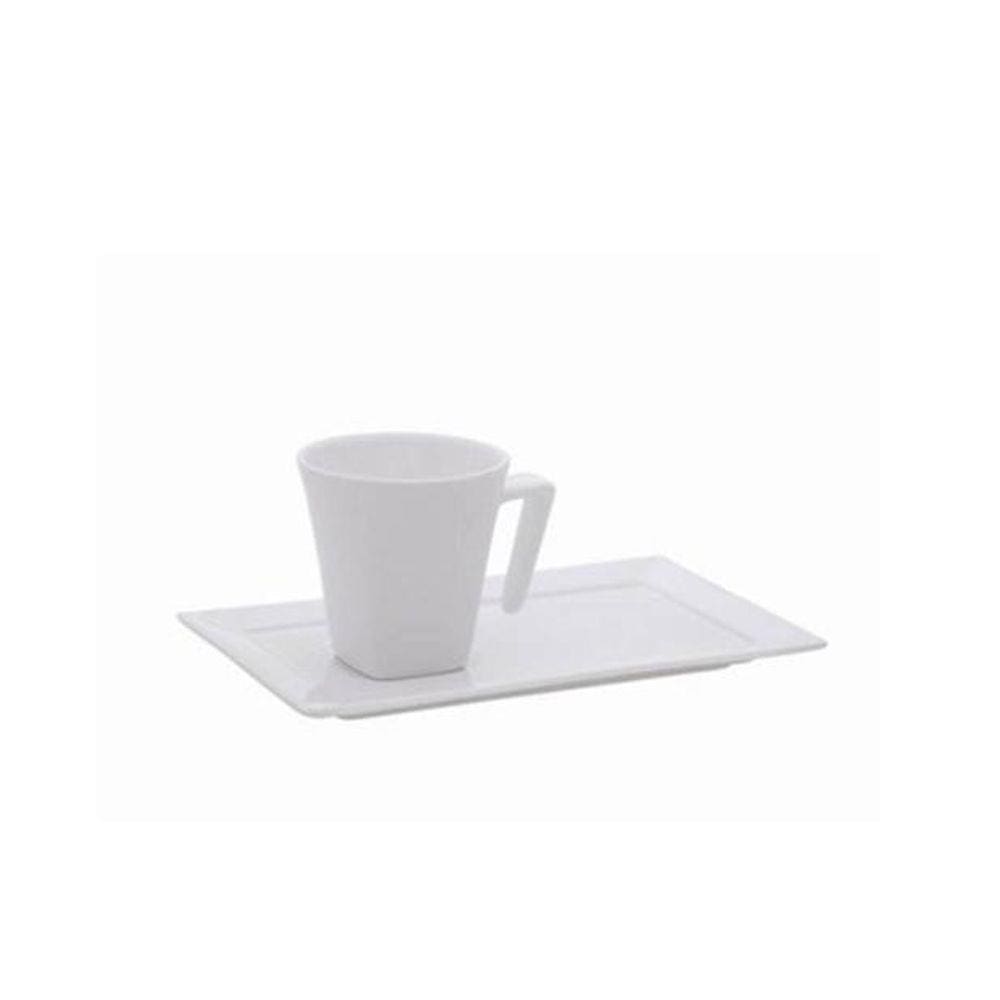Xícara de Chá 200ml C/Pires Plateau White Oxford