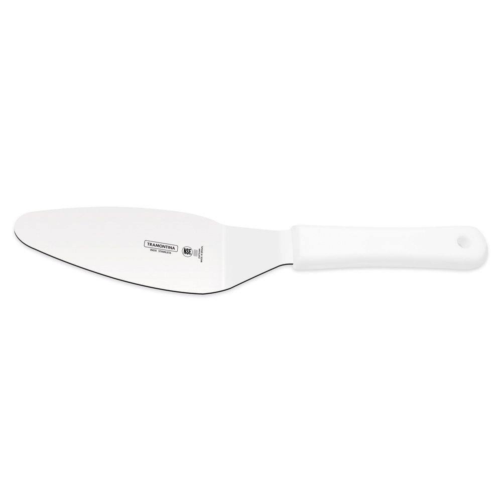 Espátula para frituras 6"2 1/4" Tramontina Lâmina Aço Inox e Cabo Branco Tramontina