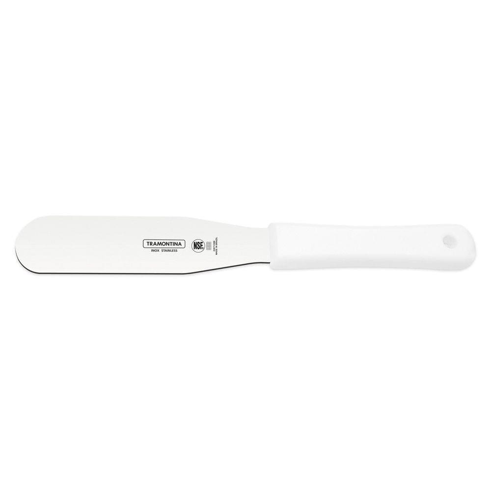 Espátula para confeiteiro 6" Tramontina Lâmina Aço Inox e Cabo Branco Tramontina