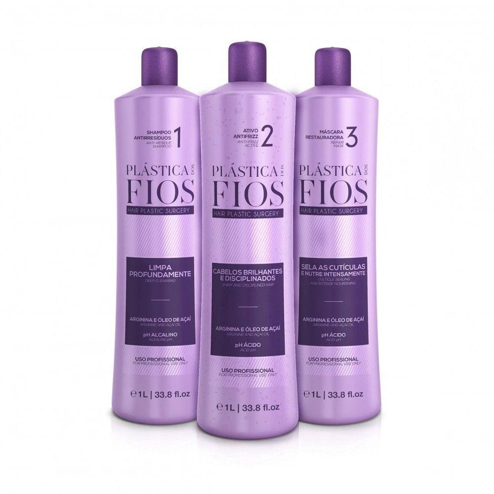 Kit Plástica dos Fios Cadiveu Selagem Térmica 3 x 1000ml