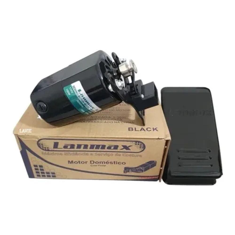 Motor Lanmax Para Doméstica 100w Singer Elgin Vigorelli Preto