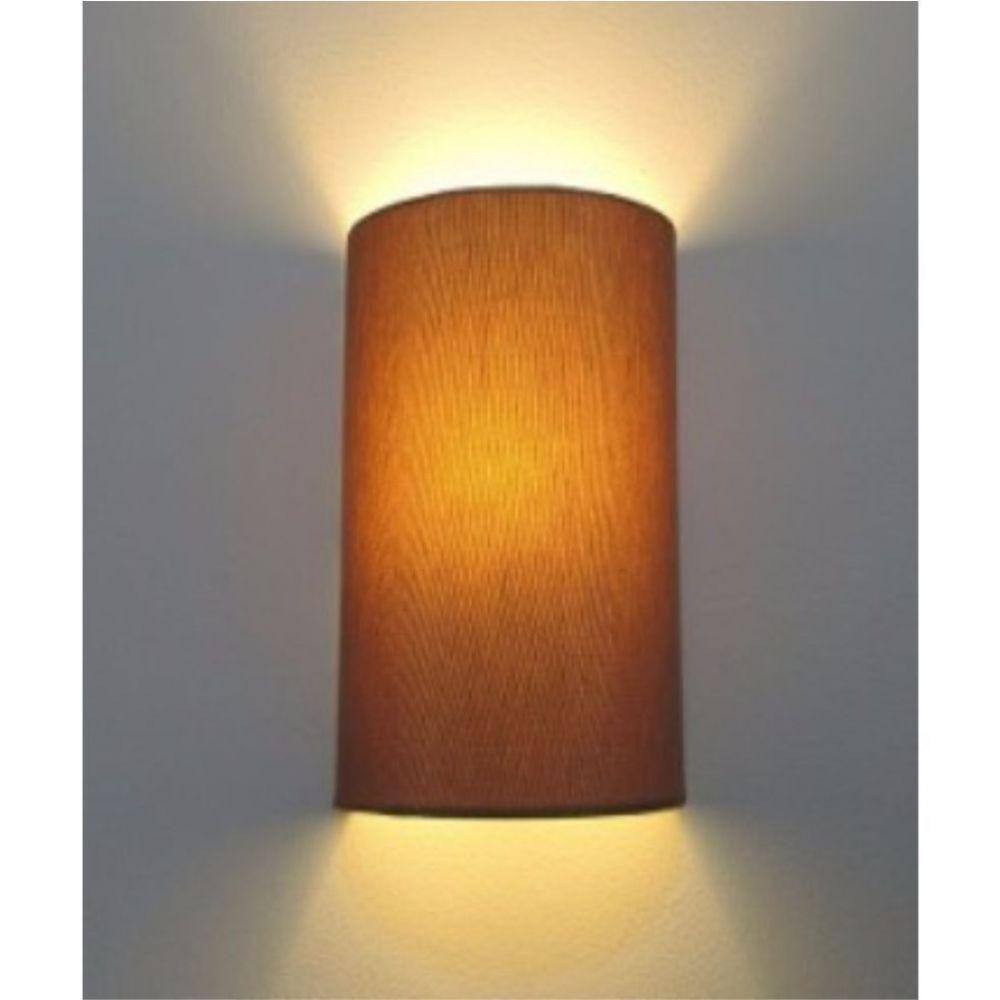 Arandela Meia Cana 30/18x16cm Bivolt Palha