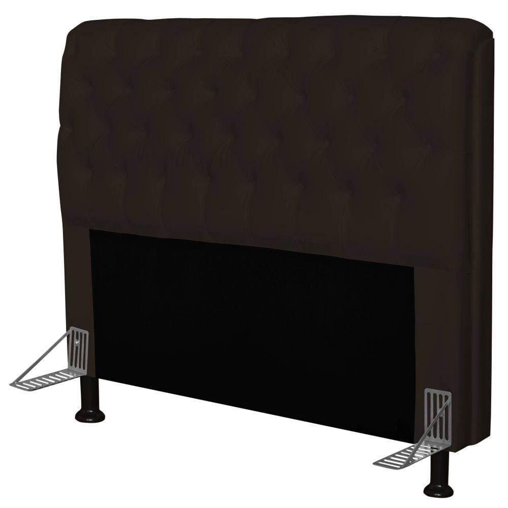 Cabeceira Paris Box Casal 195cm Paris Corino Marrom