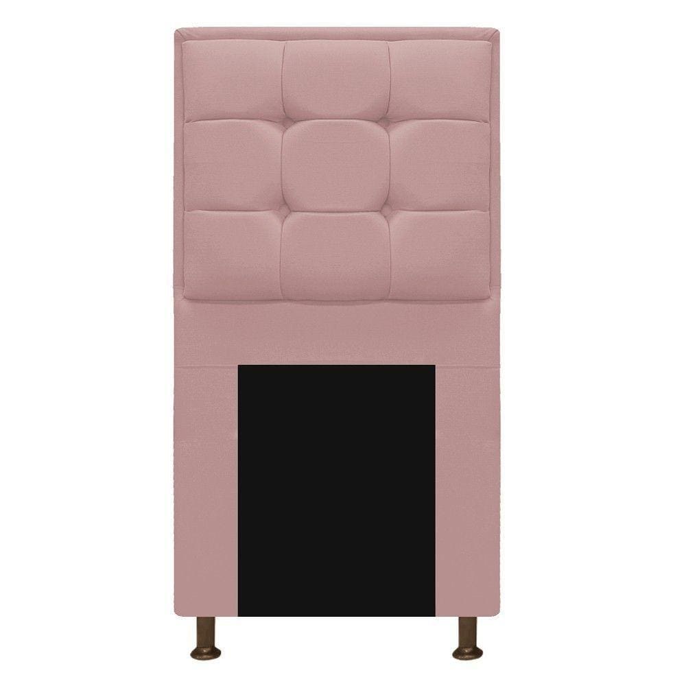 Cabeceira Copenhague 100 cm Solteiro Suede Rosê