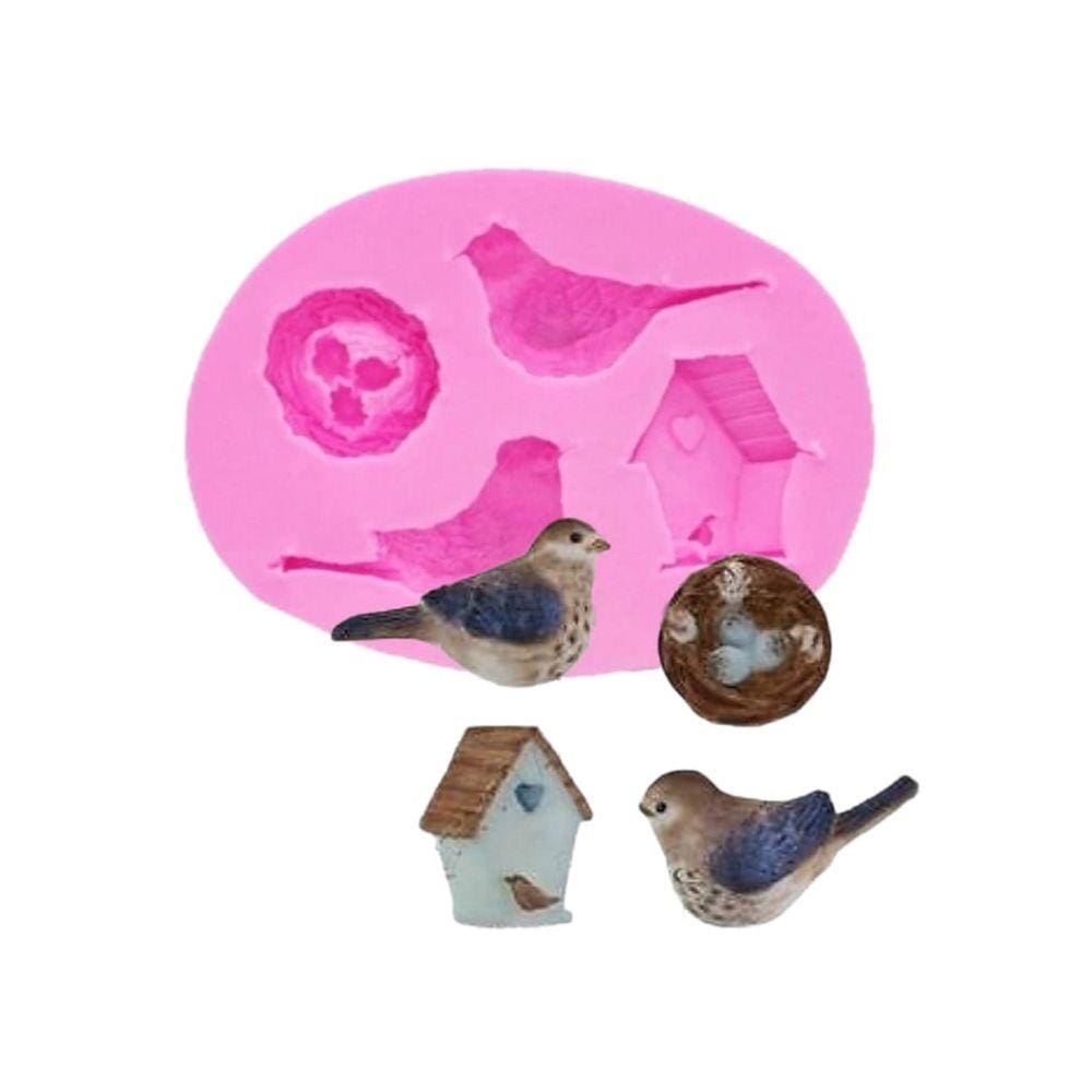 Molde De Silicone Passarinho, Ninho