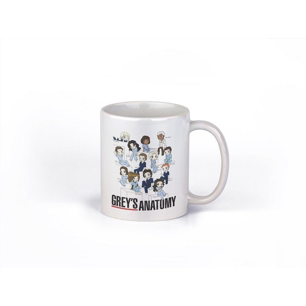 Caneca ECF Grey`s Anatomy Branca Porcelana 325ml