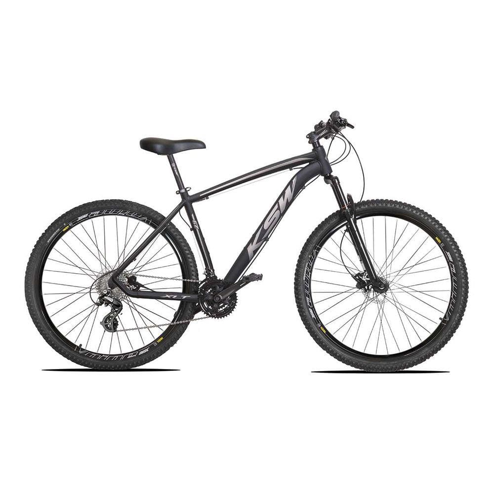 Bicicleta Aro 29 KSW XLT Altus 24v e Trava Preto com Prata 15