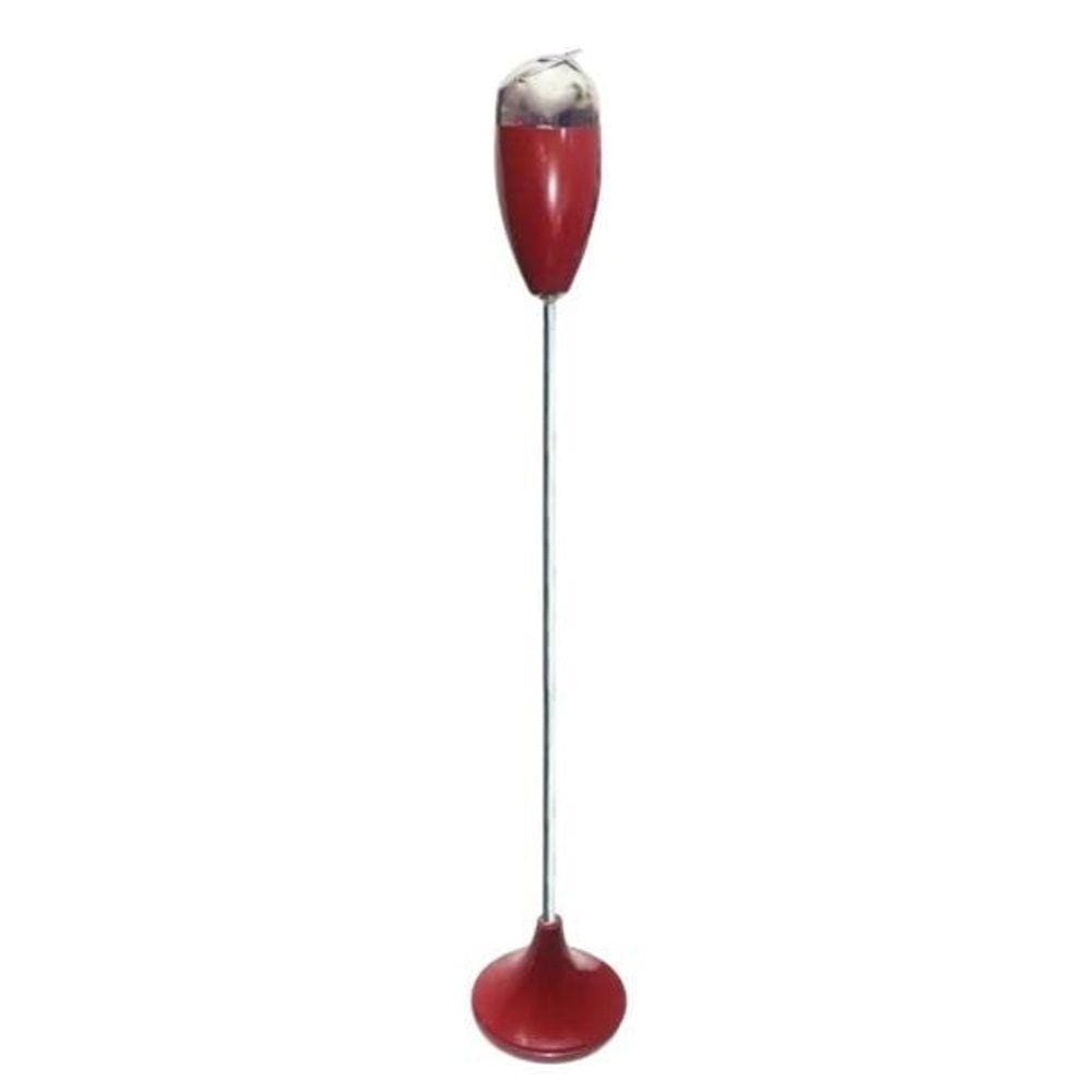 Cinzeiro De Chão Telescópico Regulável Com Abafador Vermelho