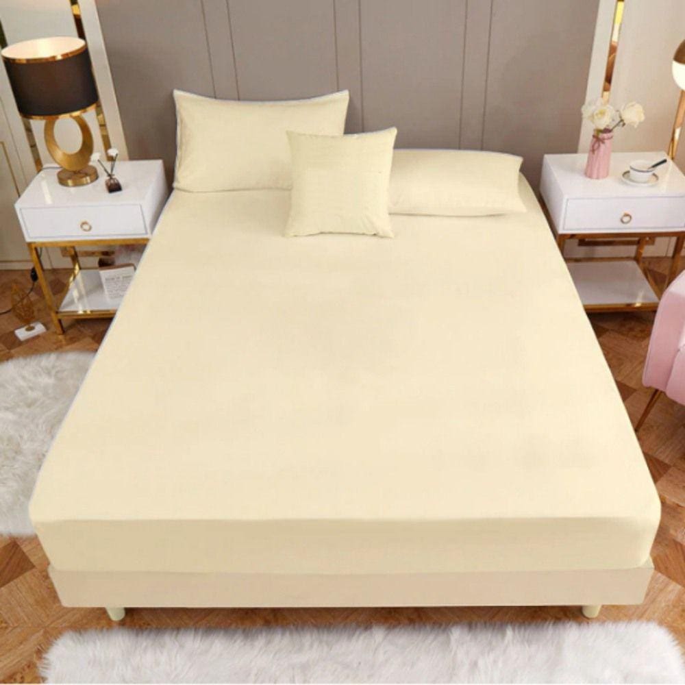 Lençol Queen Avulso com Elastico 2,05 x 1,60 Metros Palha Casa Dona