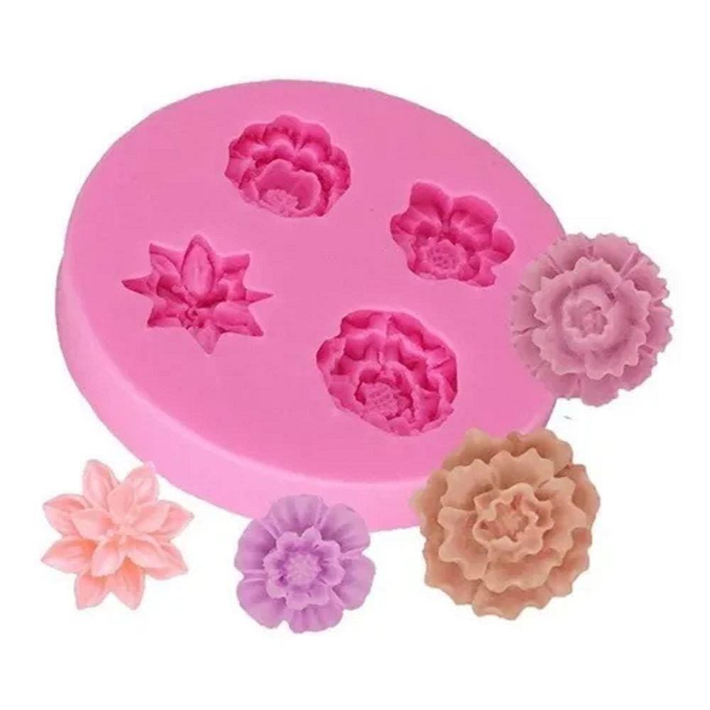 Molde De Silicone Flores