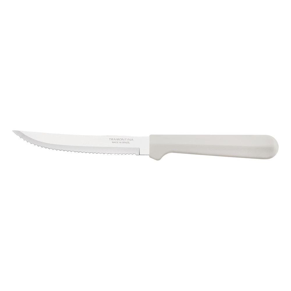 Faca para Churrasco Tramontina Tulum com Lâmina em Aço Inox e Cabo de Polipropileno Off-White 5" Tramontina
