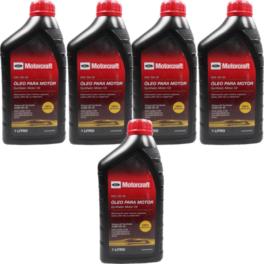 Kit 5 Oleo Motorcraft 5w30 Ford Sintético