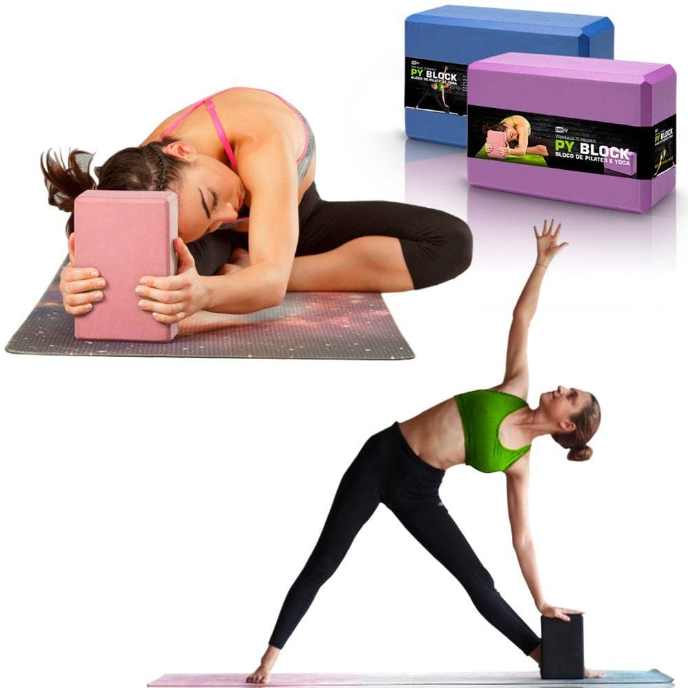 Bloco Para Exercicio Pilates / Yoga Py Block Colors 23X15x8cm