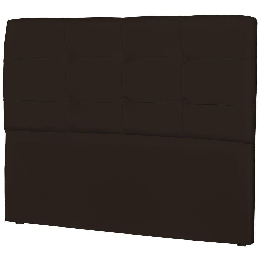 Cabeceira Casal Cama Box 195cm London Corino Marrom