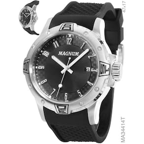 Relógio Magnum Sports MA34003D Pulseira de Borracha Preto