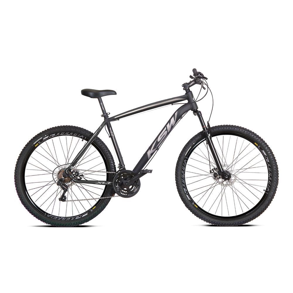 Bicicleta Ksw Xlt Disc M T19 Aro 29 Susp. Dianteira 24 Marchas - Prata/preto