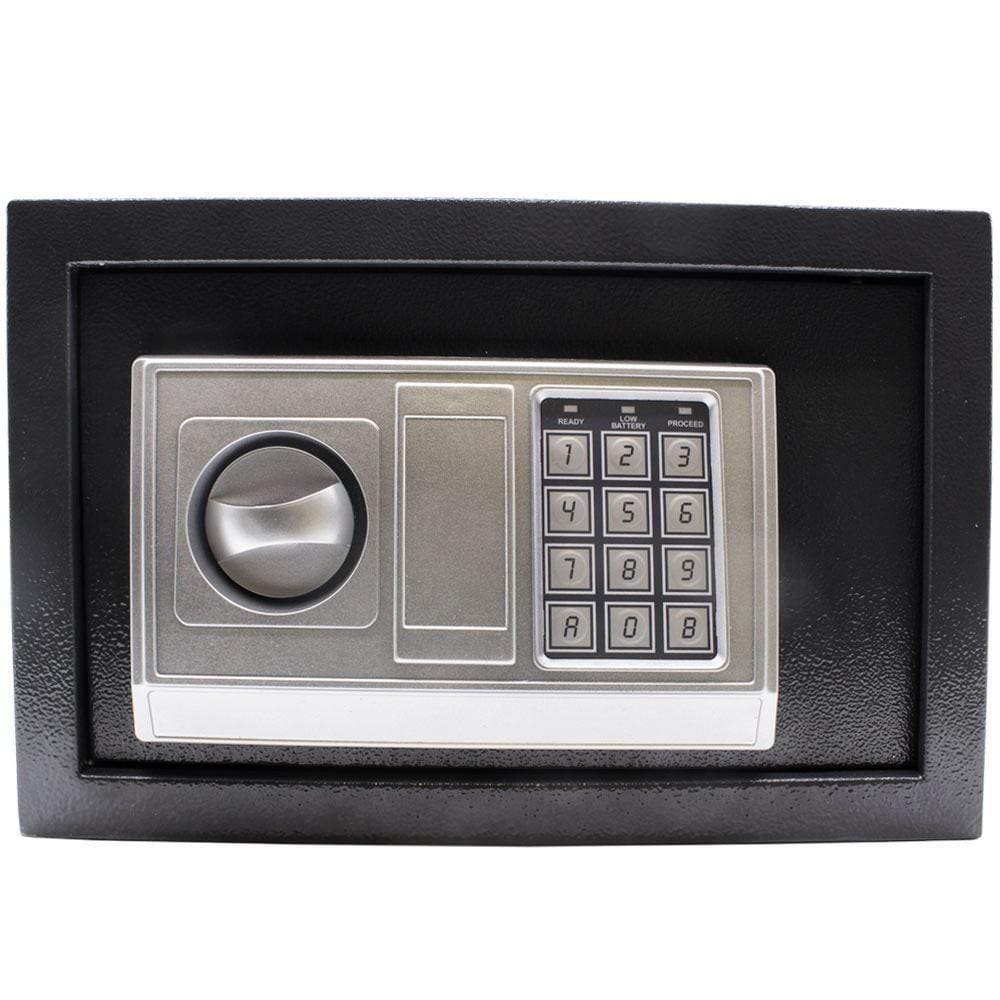Cofre Eletrônico Digital Preto 31X20X20 Cm Com Chave E Senha